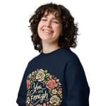 Unisex eco sweatshirt - You Are Enough - Image 3