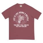 Unisex garment-dyed heavyweight t-shirt -  Life Is Like Riding A Bicycle - Image 8