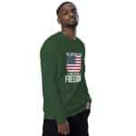 Unisex organic raglan sweatshirt - The Metric System Can't Measure Freedom - Image 7