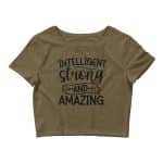 Women’s Crop Tee - Intelligent Strong And Amazing - Image 3