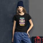 Women's short sleeve t-shirt - Frogs Make Me Smile - Image 2
