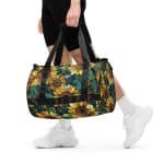 All-over print gym bag - Glass Sunflowers - Image 4