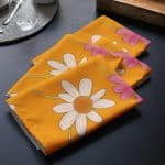 Cloth napkin set - Colorful Daisy