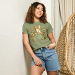 Women’s high-waisted t-shirt - Happy Easter Bunny - Image 21