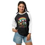 3/4 sleeve raglan shirt - It's Okay To Be Different