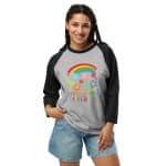 3/4 sleeve raglan shirt - It's Okay To Be Different - Image 3