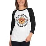 3/4 sleeve raglan shirt - Never Let Them Dim Your Light - Image 5