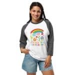 3/4 sleeve raglan shirt - It's Okay To Be Different - Image 9
