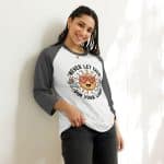 3/4 sleeve raglan shirt - Never Let Them Dim Your Light - Image 14