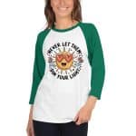 3/4 sleeve raglan shirt - Never Let Them Dim Your Light - Image 16