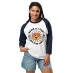 3/4 sleeve raglan shirt - Never Let Them Dim Your Light - Image 6