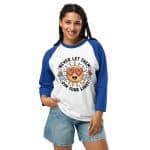3/4 sleeve raglan shirt - Never Let Them Dim Your Light - Image 8