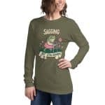 Unisex Long Sleeve Tee - Sagging But Still Gagging - Image 11