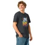 Unisex organic ribbed neck t-shirt - I'm Paint - Image 4