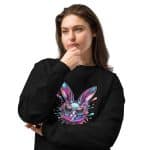 Premium heavyweight long sleeve shirt - Bunny with Glasses Leopard - Image 7