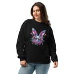 Premium heavyweight long sleeve shirt - Bunny with Glasses Leopard - Image 3