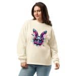 Premium heavyweight long sleeve shirt - Bunny with Glasses Leopard - Image 16