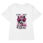 Women’s organic ribbed neck t-shirt - Cute But Feral - Image 29
