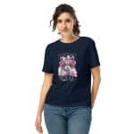 Women’s organic ribbed neck t-shirt - Cute But Feral - Image 3