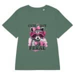 Women’s organic ribbed neck t-shirt - Cute But Feral - Image 21