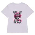Women’s organic ribbed neck t-shirt - Cute But Feral - Image 25