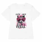 Women’s organic ribbed neck t-shirt - Cute But Feral - Image 33