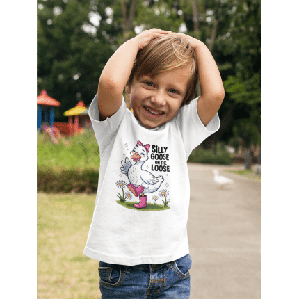 Toddler jersey t-shirt - Silly Goose On The Loose