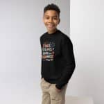 Youth crewneck sweatshirt - Stars Stripes Moon And Fireworks - Image 7