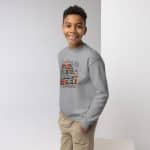 Youth crewneck sweatshirt - Stars Stripes Moon And Fireworks - Image 18