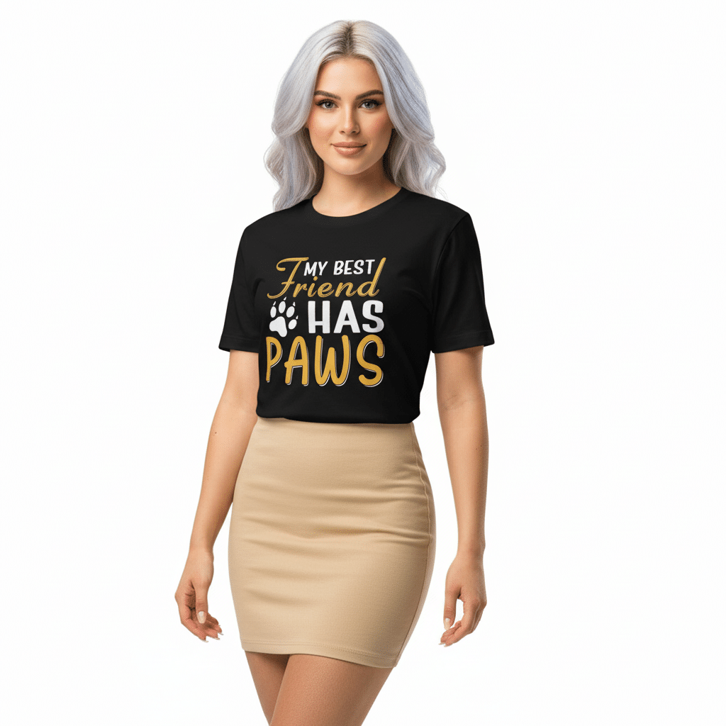 Unisex t-shirt - My Best Friend Has Paws - Image 1
