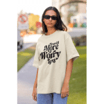 Oversized faded t-shirt - Travel More Worry Less