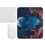 Mouse pad - Futuristic City Cherry Blossom Moon Art - Image 3