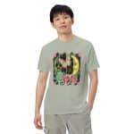 Unisex garment-dyed heavyweight t-shirt - Retro Bushstroke Design - Image 40