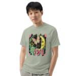 Unisex garment-dyed heavyweight t-shirt - Retro Bushstroke Design - Image 41