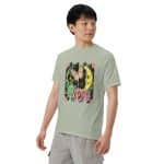 Unisex garment-dyed heavyweight t-shirt - Retro Bushstroke Design - Image 44