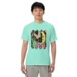 Unisex garment-dyed heavyweight t-shirt - Retro Bushstroke Design - Image 46