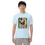 Unisex garment-dyed heavyweight t-shirt - Retro Bushstroke Design - Image 53