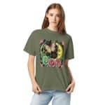 Unisex garment-dyed heavyweight t-shirt - Retro Bushstroke Design - Image 7
