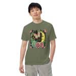 Unisex garment-dyed heavyweight t-shirt - Retro Bushstroke Design - Image 33