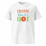 Unisex organic ribbed neck t-shirt - Tropic Like It's Hot - Image 40
