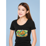 Women's Relaxed T-Shirt - Watercolor Healthy Food Fruit Basket