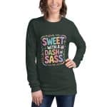 Unisex Long Sleeve Tee -  Sweet With A Dash Of Sass - Image 11