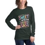Unisex Long Sleeve Tee -  Sweet With A Dash Of Sass - Image 10