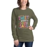 Unisex Long Sleeve Tee -  Sweet With A Dash Of Sass - Image 16