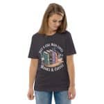 Unisex organic cotton t-shirt - Just A Girl Who Loves Books And Coffee - Image 56