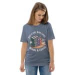 Unisex organic cotton t-shirt - Just A Girl Who Loves Books And Coffee - Image 80