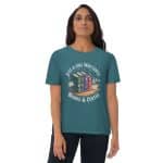 Unisex organic cotton t-shirt - Just A Girl Who Loves Books And Coffee - Image 19