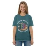 Unisex organic cotton t-shirt - Just A Girl Who Loves Books And Coffee - Image 63
