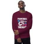 Unisex organic raglan sweatshirt - Paintball Is My Therapy - Image 12