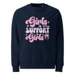 Unisex organic sweatshirt - Girls Support Girls - Image 12